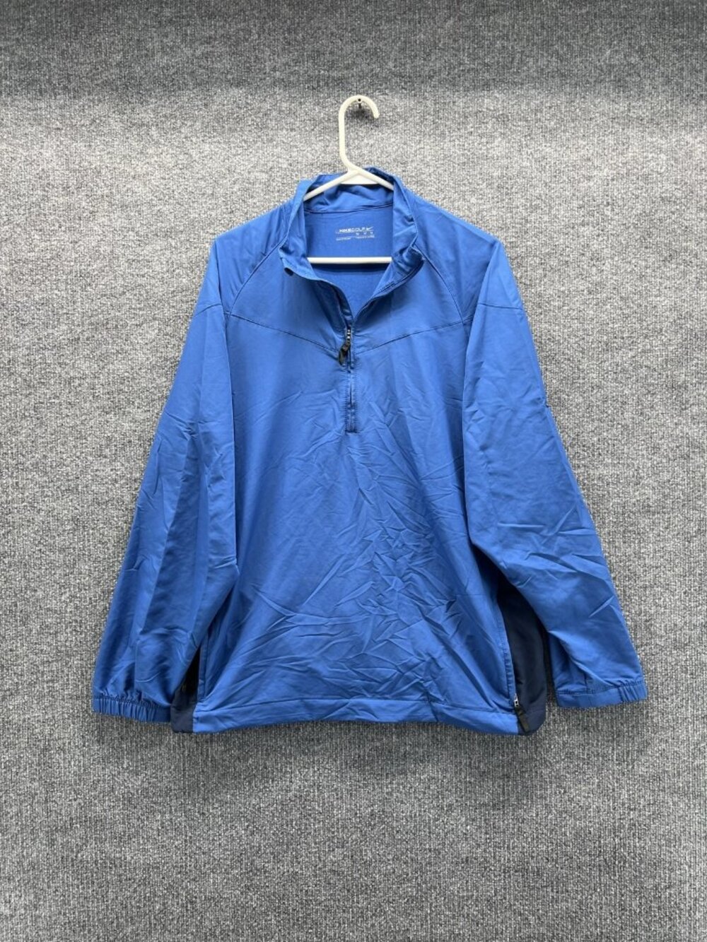 Nike Golf Windbreaker Jacket Mens Medium Blue 1/4 Zip Lightweight Pullover Golf